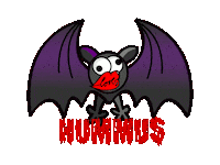 Bat Sticker by LOVE Hummus