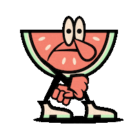 Cartoon Walking Sticker