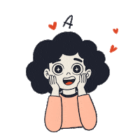 In Love Curls Sticker