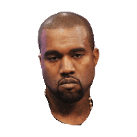 bored kanye west STICKER by imoji