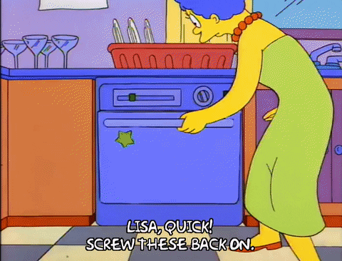 marge simpson cleaning GIF