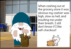 Gnome Grocery Shopping GIF