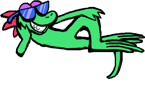 Rex Lizard Party Sticker