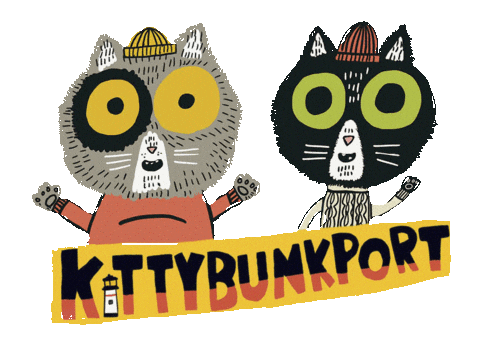 Cat Sticker by FUZZYTOWN