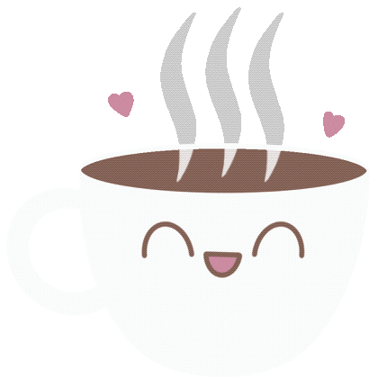 Coffee Hearts Sticker
