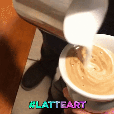 risottorestaurant giphygifmaker art latte latteart GIF