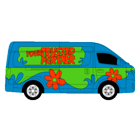 rjpaper delivery van trust partner Sticker