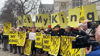 Anti-Monarchy Protest Staged in London Ahead of Commonwealth Day Ceremony