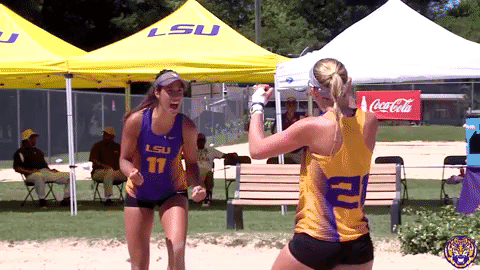 High Five College Sports GIF by LSU Tigers