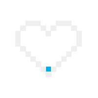 TripleBoris game heart pixel blue Sticker