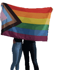 onceuponajrny kiss pride flag lgbt Sticker