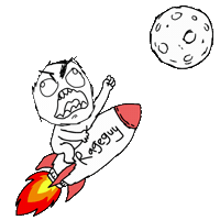 To The Moon Crypto Sticker by Rageguy