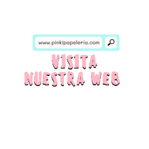 PinkiPapeleria web www visita visitanos Sticker