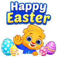 Easter Eggs Flowers Sticker by Lucas and Friends by RV AppStudios