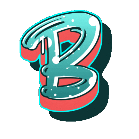 Street Art Typography Sticker by The3Flamingos