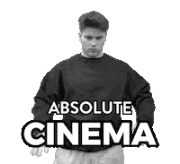 Black And White Cinema Sticker