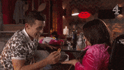 Hollyoaks love food kiss romance GIF