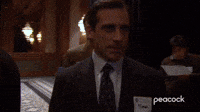 Michael and Dwight Enter Convention Hall