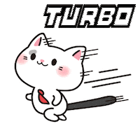Cat Run Bibou Sticker