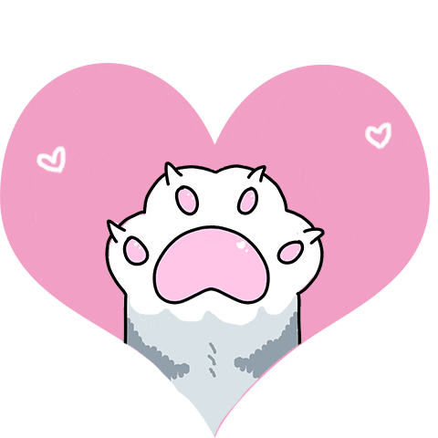17unamil giphyupload cat heart pink Sticker