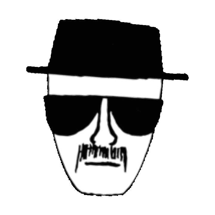 hat mustache Sticker