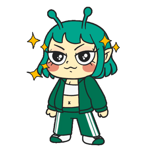 Alien Girl Joy Sticker