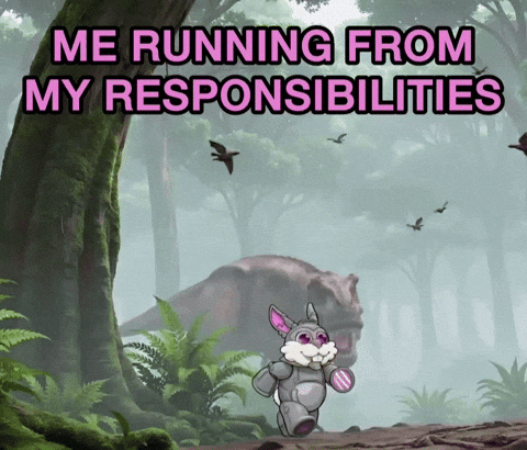 Responsibility Running GIF by Robotic Rabbit Syndicate