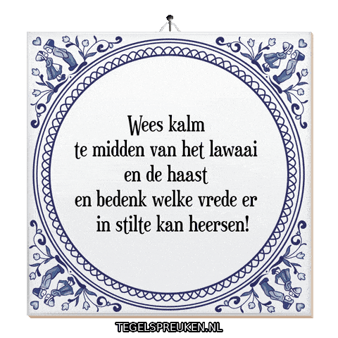 Rust Reflectie Sticker by Tegelspreuken.nl