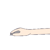 milimilvil hand computer click support Sticker