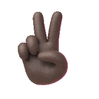 Two Fingers 3D Sticker by Emoji