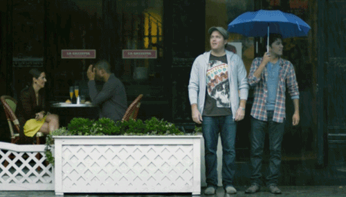 guy code umbrella sharing GIF