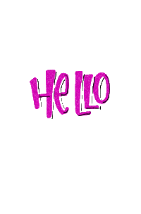 Glitter Hello Sticker