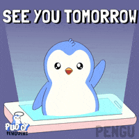 Good Night Goodbye GIF by Pudgy Penguins