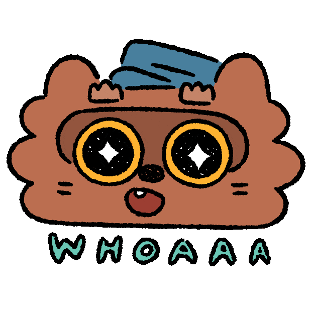 Wally Wow Sticker by Debbie Fong
