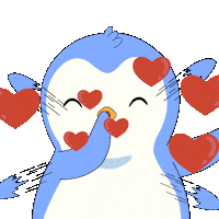 I Love You Kiss Sticker by Pudgy Penguins