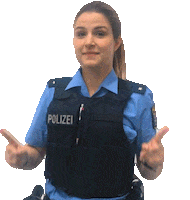 Zeigen Sticker by Polizei Hessen Karriere