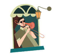 El Caballero Musician Sticker by Puerto Candelaria