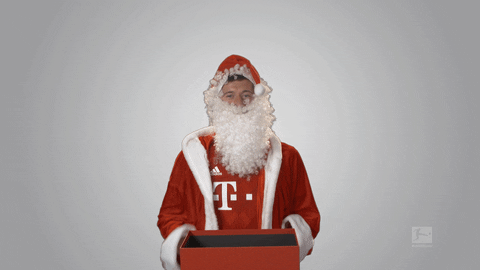happy santa claus GIF by Bundesliga