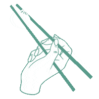 Asian American Eating Sticker by Very Asian