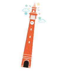 Clocktower Old Joe Sticker by University of Birmingham