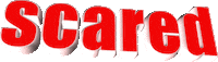 Scared Sticker by GIPHY Text