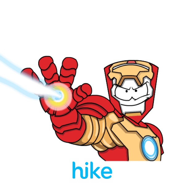 iron man marvel Sticker by Hike Messenger