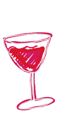 Pink Wine Sticker by Verge Girl
