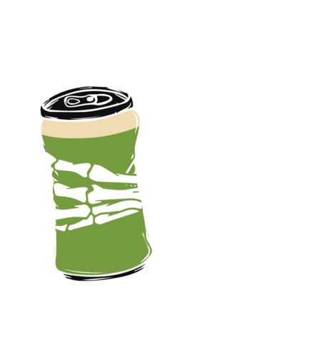 Beer Skeleton Sticker by SLO Brew