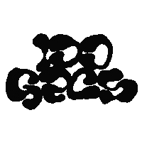 Black Logo Sticker by 100 gecs