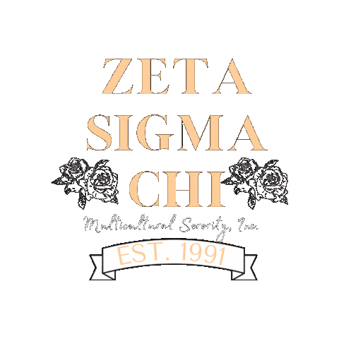 ZetaSigmaChi black peach 1991 radiant Sticker