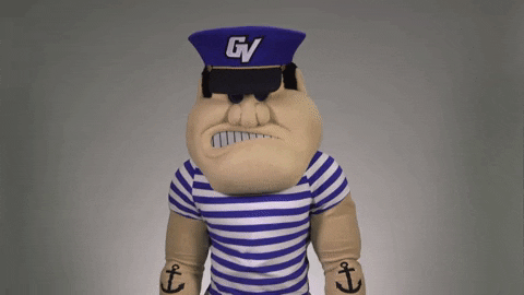 i'm watching you louie the laker GIF by Grand Valley State University