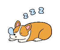 Eatmushroom dog illustration life corgi Sticker