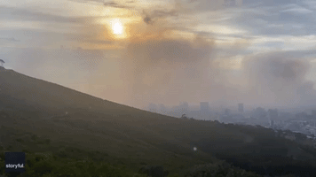 Cape Town Engulfed in Smoke as Fire Rages