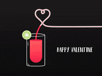 Optimopti drink valentine cocktail straw GIF